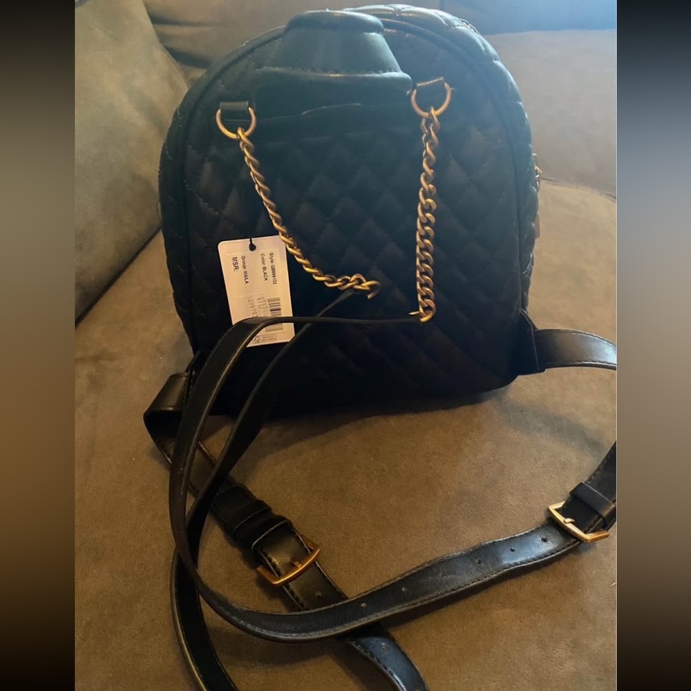 GUESS Black Quilted Backpack - Picture 7 of 10